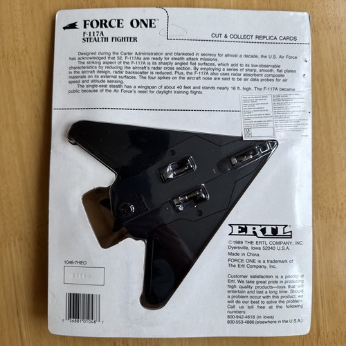 ERTL - FORCE ONE - F-117A STEALTH FIGHTER - BRAND NEW ON SEALED CARD - Picture 2 of 2