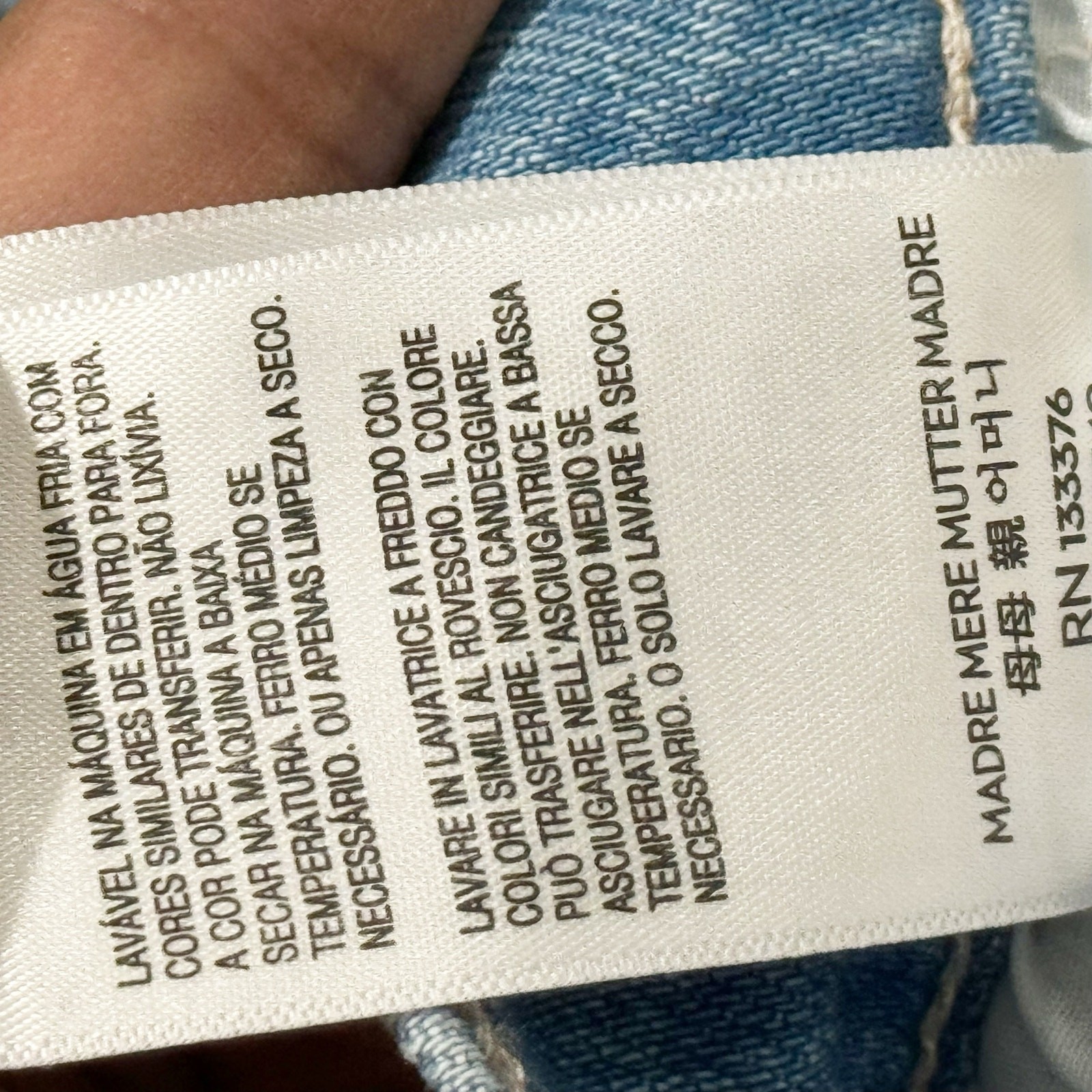Mother The Rambler Zip Ankle Jeans Straight Leg Going Dutch Blue Size 34 NWT image 10