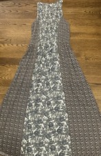 Japna Size Large Floral & Paisley Print Smocked Long Maxi Dress Cottagecore