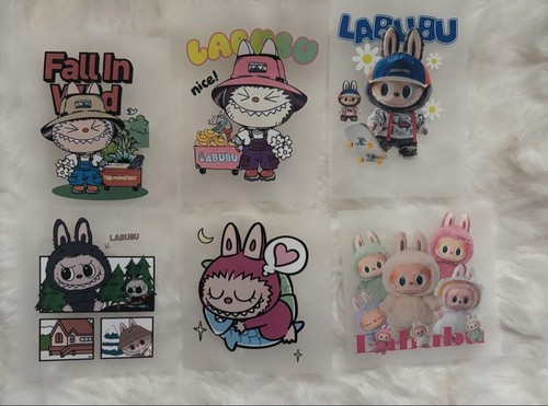 POP MART LABUBU The Monsters 22 pegatinas de planchado, 50 yenes por hoja