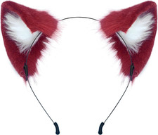 Cat Fox Faux Fur Ears Headband Cute Halloween Fancy Dress Cosplay Handmade Anima