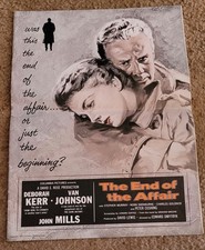 THE END OF THE AFFAIR, Deborah Kerr, Van Johnson, 1955, Pressbook