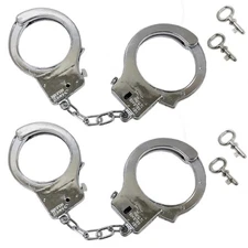 2 Play Handcuffs Costume Props Police Role Play Toy Novelty Boys Adult Kids Cuff
