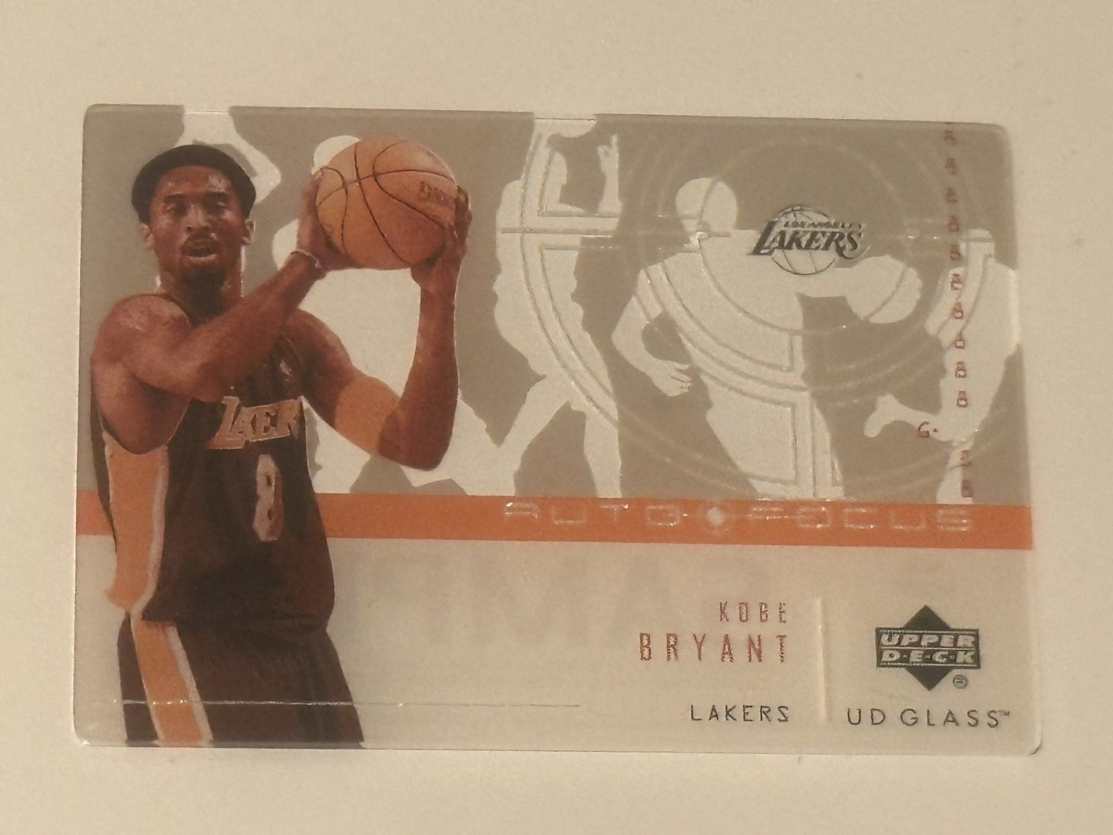 Kobe Bryant Basketball Cards 2002 Upper Deck Glass Auto Focus trading card — raw and PSA graded price guide