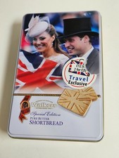 Lata de pan corto Walkers rara PRINCE WILLIAM & KATE Union Jack 2014 importación del Reino Unido