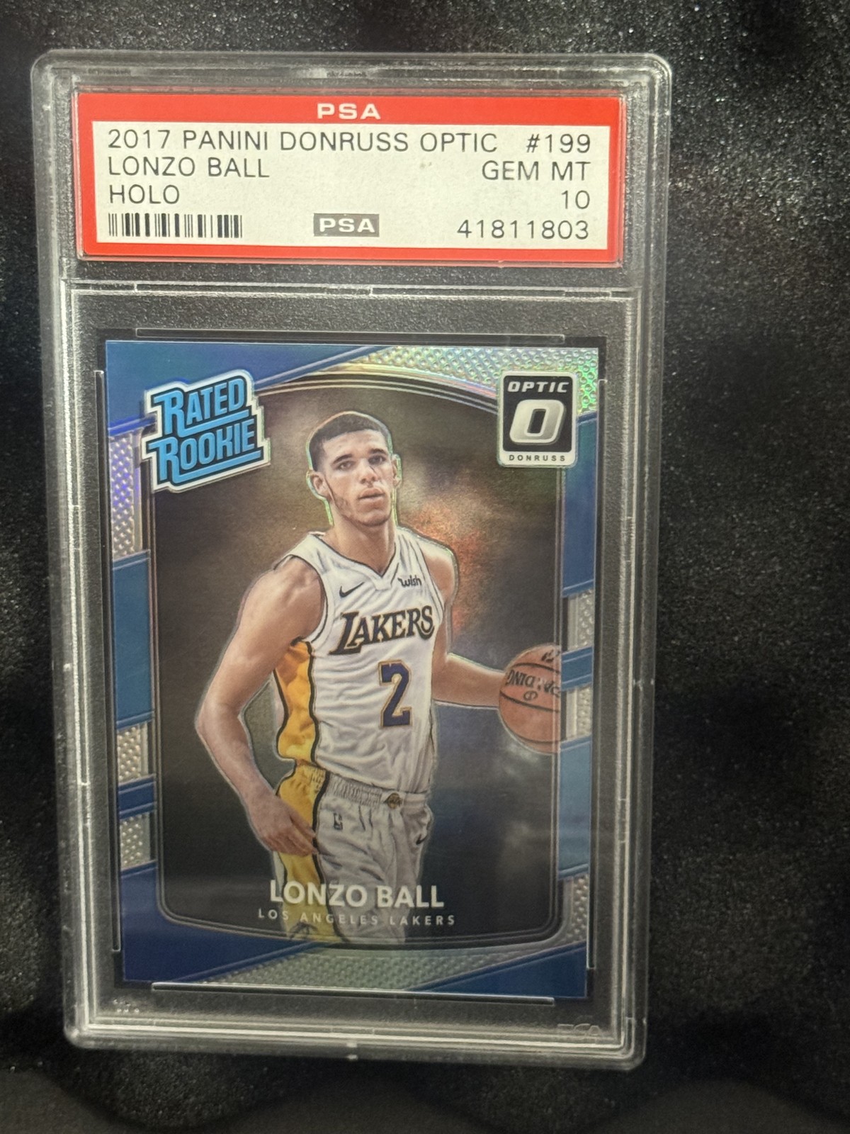 2017-18 Panini Donruss Optic - Rated Rookie Lonzo Ball #199 Holo Prizm (RC)