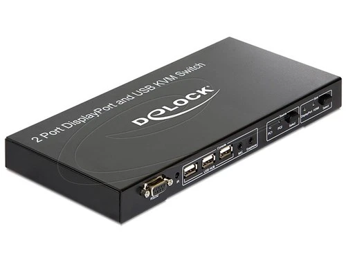 Delock KVM Switch 2 Displayport Audio und USB und Infrarot