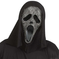 Adult's Scream Ghost Face Bling Mask With Crystal Stones - Morris Costumes