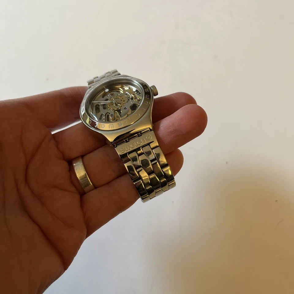 Swatch Irony Skeleton Automatic Men's Watch BODY & SOUL Swiss Made, YAS100G - Image 4 of 4