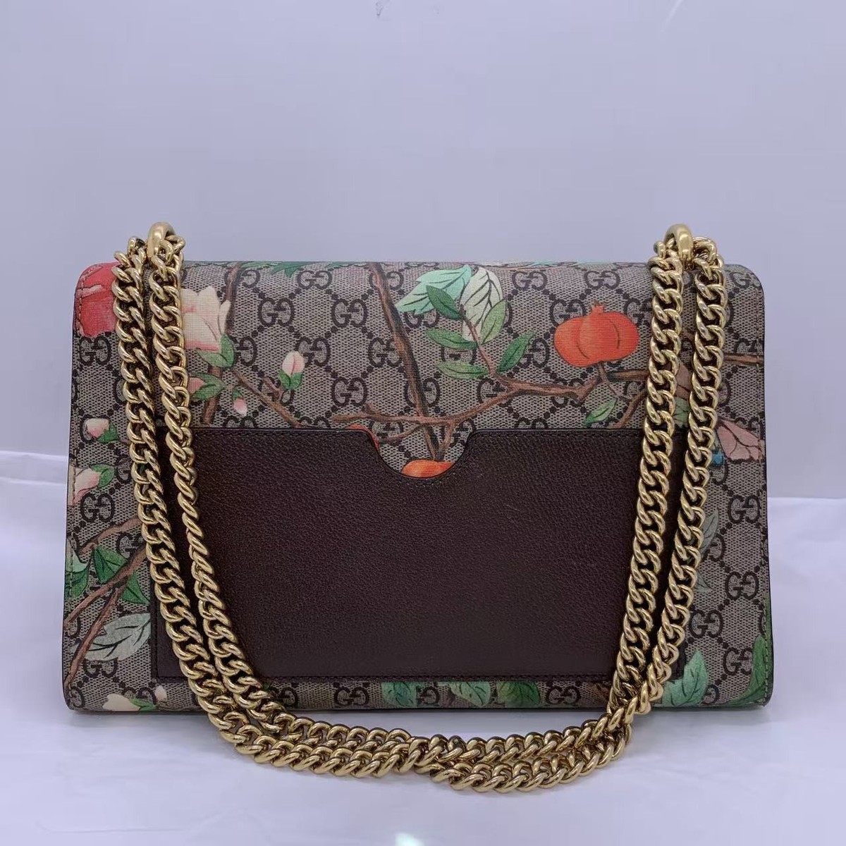 Gucci GG Supreme Tian Padlock Large Shoulder Bag Mint Red chain
