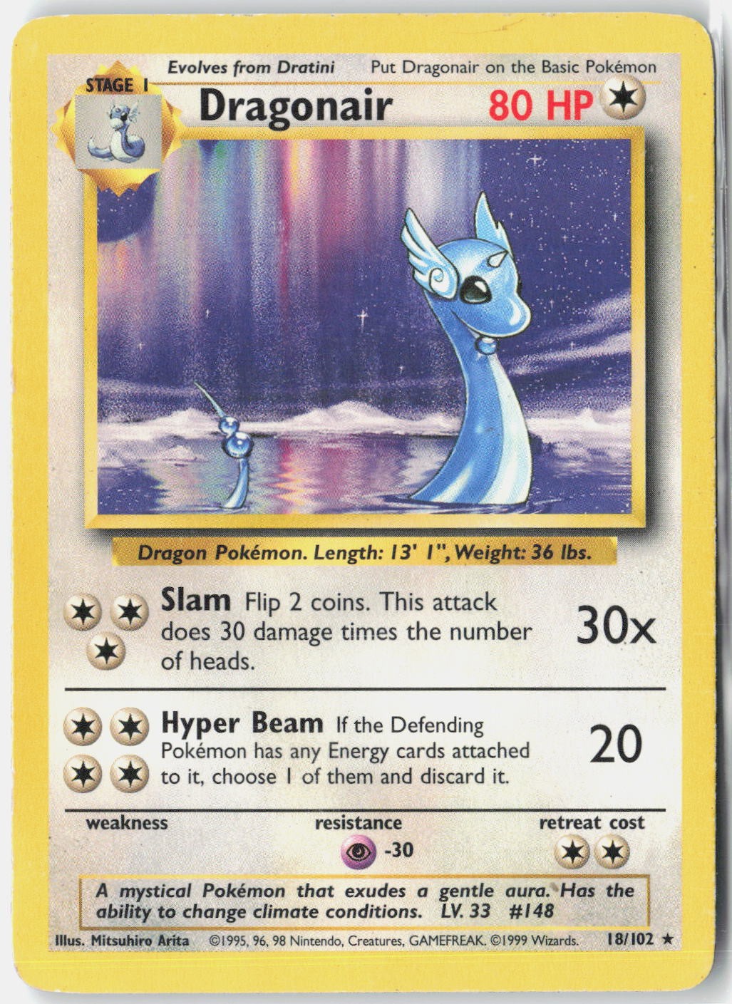 Dragonair Base Set 18/102 Pokemon Card