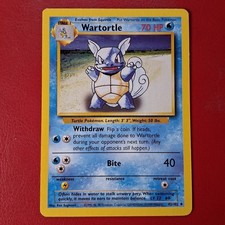 Wartortle 042/102 Base Set Regular Wotc Pokémon Card Mp Quick Shipping 