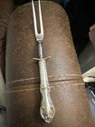 Vintage International Joan of Arc Sterling Silver Carving Fork 9”