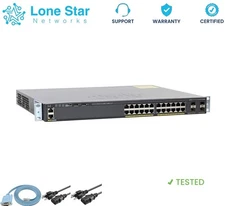 Cisco WS-C2960X-24PS-L -24-POE PORT Catalyst 24-Ports Switch lifetime -WRNT