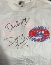 Vintage 1993 All Japan Pro Wrestling shirt signed by Doug Furnas & Dan Kroffat