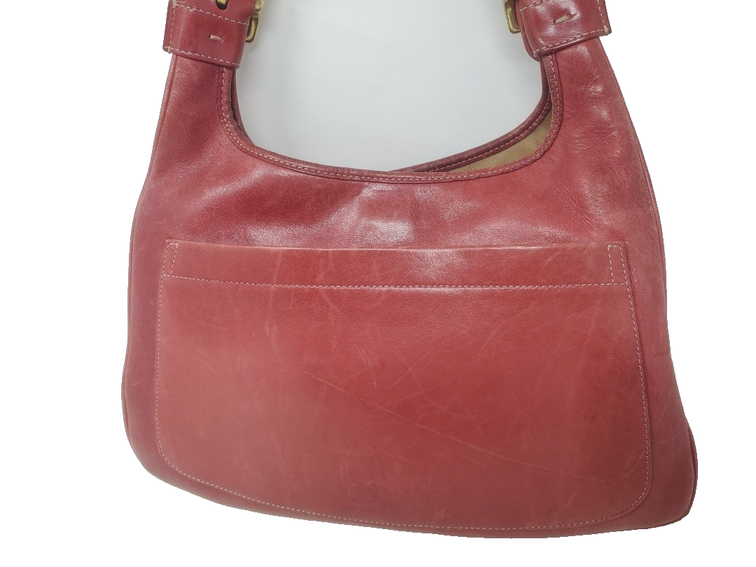 Coach Red Leather Shoulder Bag F3Q 9340 Vintage 1990s Legacy