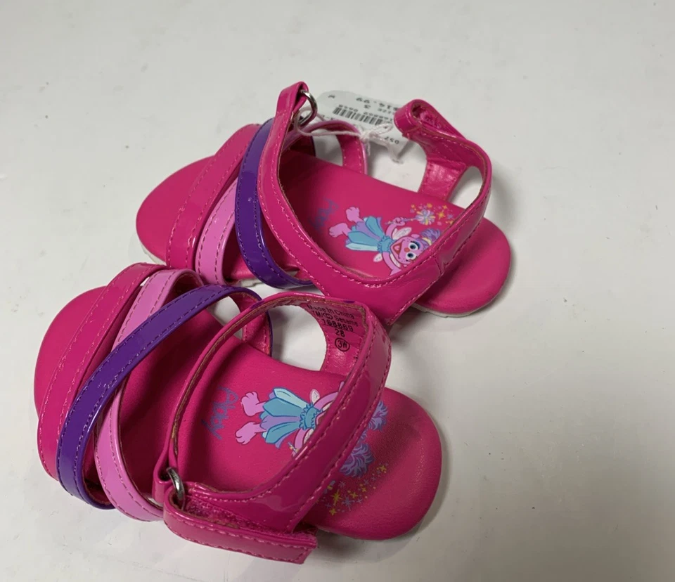 Zapatos Abby Sesame Street talla 3 púrpura/rosa/sandalias/zapatos para niños pequeños nuevos con etiquetas Foto 3 de 4