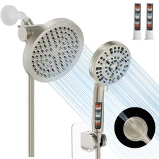 Shower Head with Handheld Spray Combo,6" High Pressure Rain ShowerHead,5" Dua...
