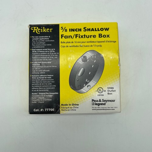 Legrand Reiker 77700 5/8" Shallow Fan/Fixture Box