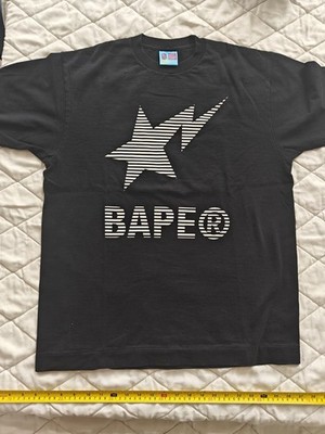 Authentic BAPE A Bathing Ape Bapesta Star Logo T-Shirt - Black - Size Large