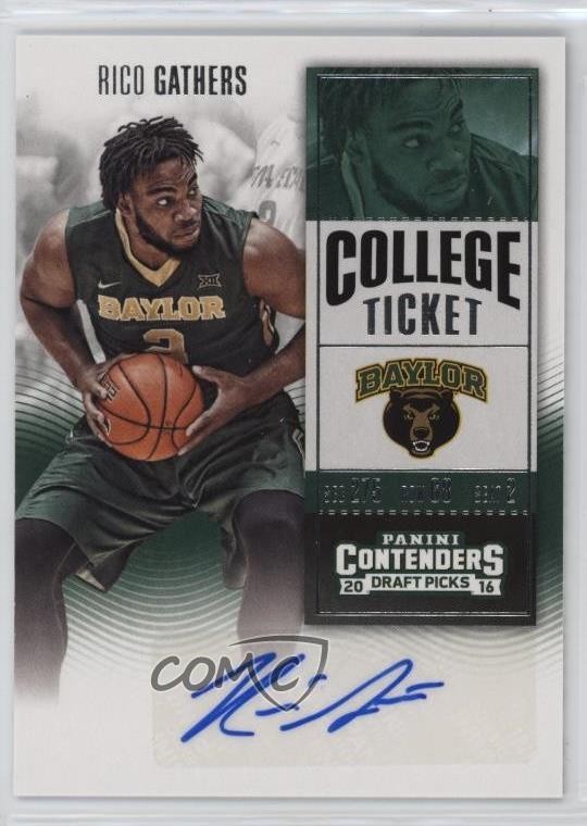 Rico Gathers #164 2016 Panini Contenders Draft Picks Basketball College Ticket Autographs