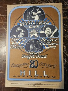 Jr. Walker Luther Allison Bobby  Bland 1973 Original Poster Art By Gary Grimshaw