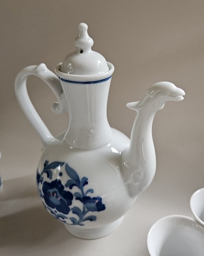 Chinese Porcelain Demitasse Tea Set Creature Spout Ancient Style Qing Dynasty - Picture 5 of 17
