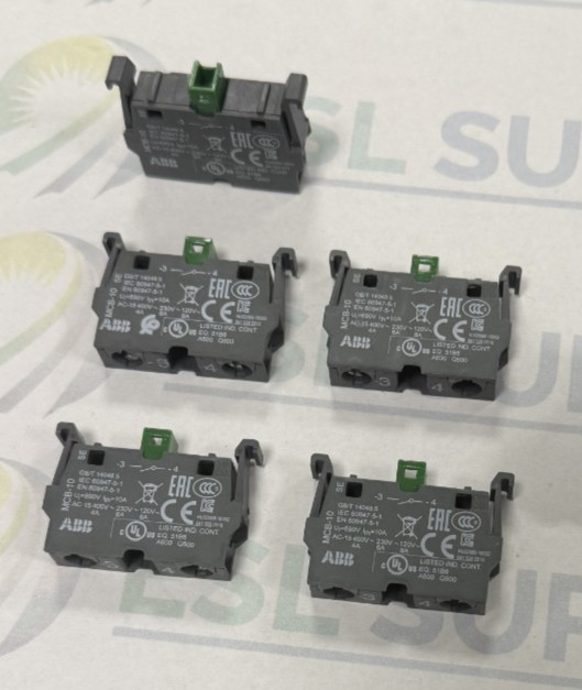 Lot of 5 ABB MCB-10 Contact Block 1NO 22mm Pushbutton Switch Module