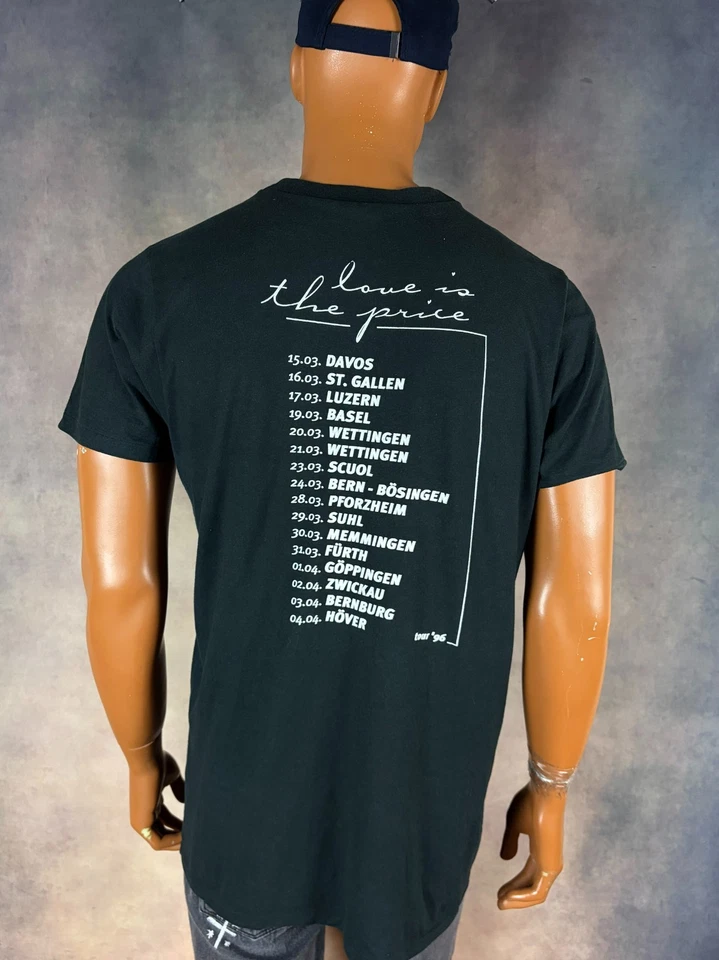 Camisa negra vintage 1996 Dj Bobo Love is The Price Tour Eurodance mercancía talla L Foto 3 de 4