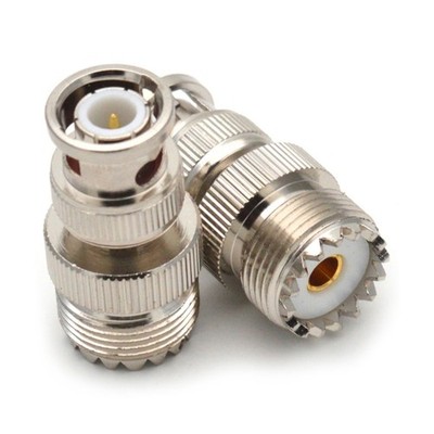 BNC Male to UHF SO239 PL-259 Female RF Coaxial Adapter BNC to UHF Coax Connector