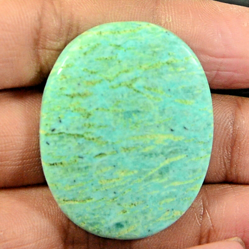 Cabochon Ovale En Turquoise Naturelle Bisbee AAA+ - 40 Carats - Pierre Précieuse Non Traitée (Inde)