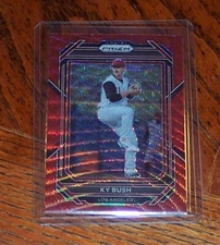 2023 Panini Prizm Baseball Ky Bush RED WAVE Parallel Los Angeles Angels #59 RC