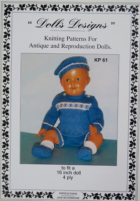Puppen Designs KP61. ''Fairisle Jumper Suit'' passt Puppe 16'' (41cm)