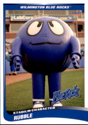 2009 Wilmington Blue Rocks Choice #35 Rubble MASCOT - NM Baseball Card ...