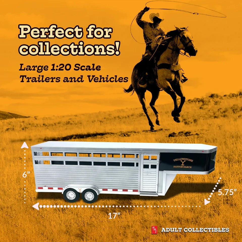 1:20 AMT Big Country *YELLOWSTONE* Dutton Ranch Livestock Trailer *NIB* - Image 4 of 4