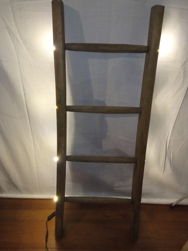 scaletta Porta Asciugamani In Legno Vintage - Foto 3 di 4