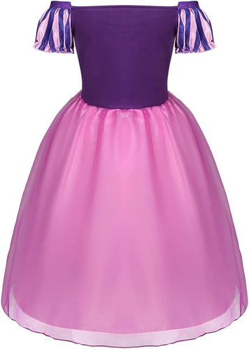 ACWOO Angels Costume Da Principessa Rapunzel per Bambina, Vestito Da Festa Di Co - Foto 2 di 12