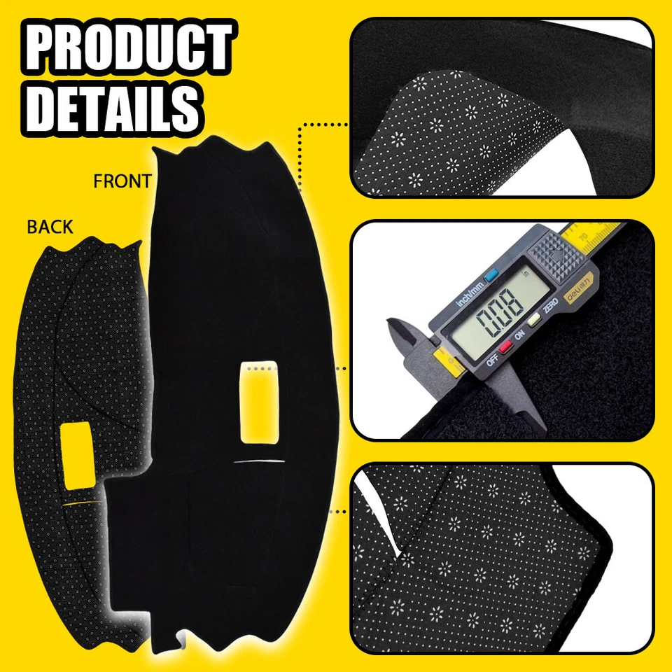 Cubierta de tablero negra para Chevrolet Cavalier 1995-2005 alfombrilla de tablero alfombra de tablero Foto 3 de 4