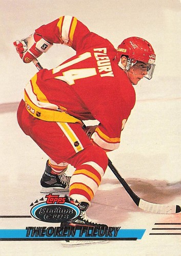 1993 Stadium Club Theoren Fleury #390 card