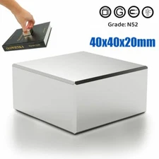N52 40x40x20mm Super Strong Cuboid Magnet Rare Earth Rectangle Neodymium Block