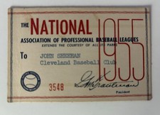 1955 Pass NAPBL Minors Ticket Drysdale/Bunning/Frank Robinson/ Maris/W.Brown ⚾️