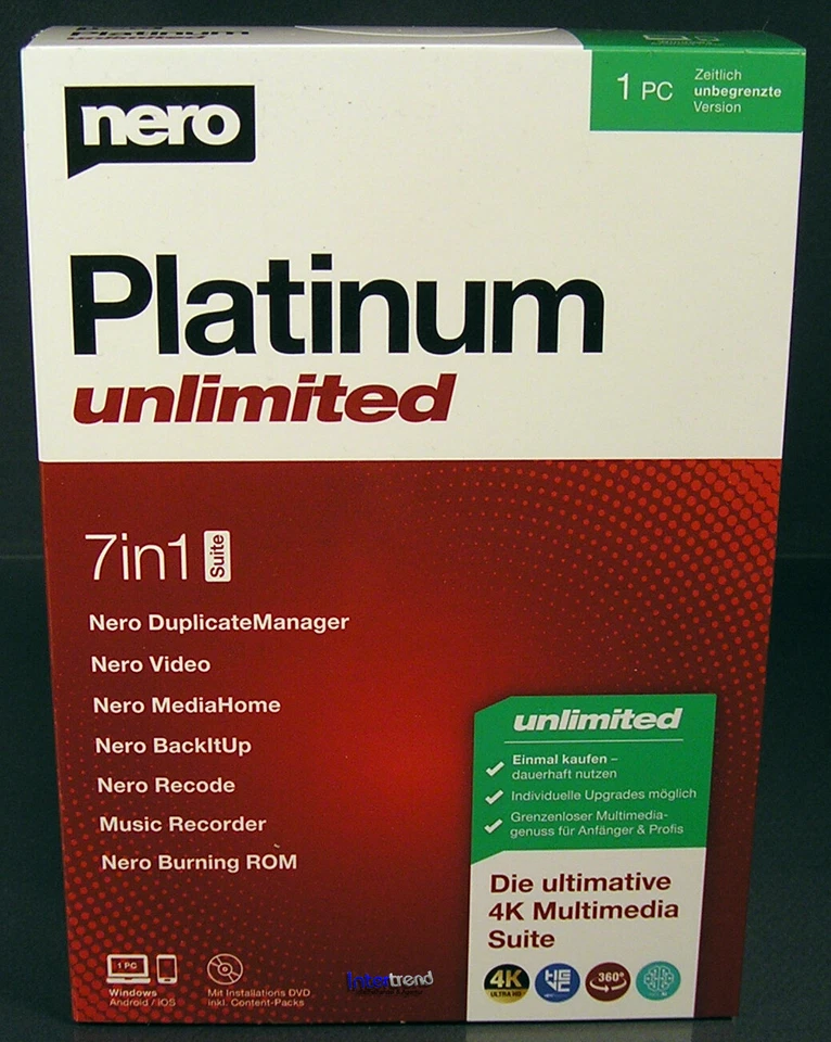Nero Platinum Unlimited Vollversion 7in1 Brennsoftware 4K Dauerlizenz NEU - Bild 2 von 2