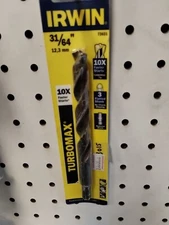 Irwin Industrial Tools 73631 TURBOMAX 31/64" Drill Bit with 3/8" Reduced Shank