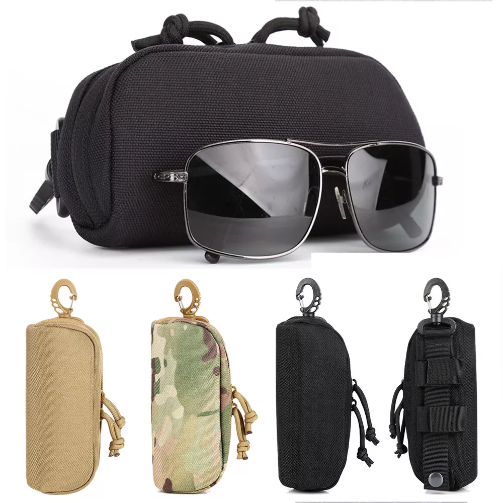 Tactical Molle Sunglasses Case Glasses Pouch Eyeglasses Hiking Carry Bag  Pack