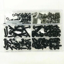 177Pcs Motorcycle Fairing Bolts Kit Fastener Clips Screw Bodywork Bumper Panel