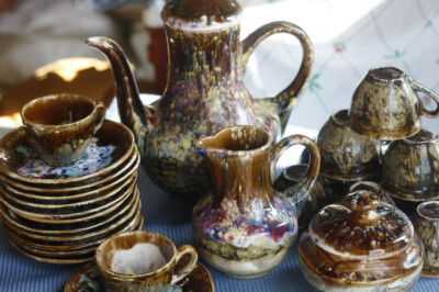 Service à Café Orvieto Complet - Cafetière, Pot à Lait, Sucrier, 11 Pièces
