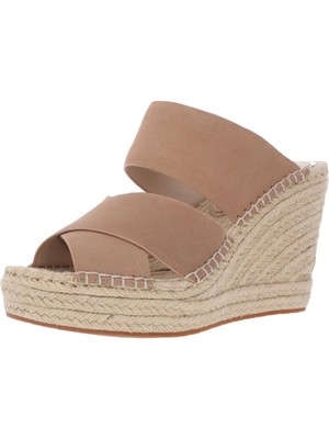 KENNETH COLE NEW YORK Womens Beige 1'' Platform Olivia Wedge Shoes 9 M
