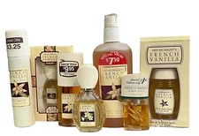 Complete 7 piece set  Dana /Parfums Parquets French Vanilla pl read below AS IS