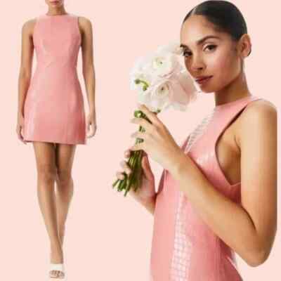 ALICE + OLIVIA Daven Faux Croc-effect Leather Mini Dress Pink Size 8 NWT $350 | eBay ALICE + OLIVIA Daven Faux Croc-effect Leather Mini Dress Pink Size 8 NWT $350 | eBay
