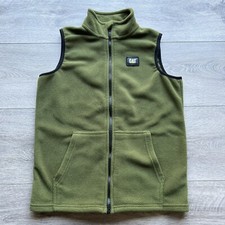 CAT Caterpillar Vest Boys Youth L 14/16 Fleece Equipment Full Zip